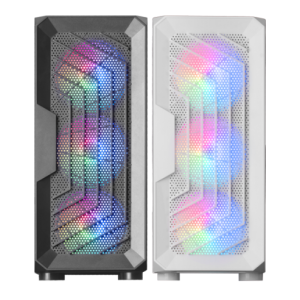 MARSGAMING CASE TOWER MC-TOR WINDOW+MESH 3x FRGB FAN WHITE