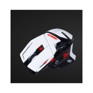 MAD CATZ GAMING MOUSE R.A.T. 6+ WHITE OTTICO ALLUMINIO 12K DPI 11xPULSANTI